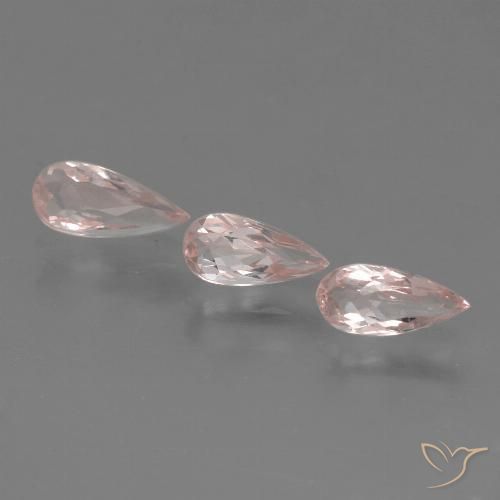 1.11ctw Natural Rosa Médio Claro Morganita, Formato de pêra, VVS-VS