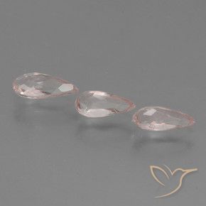 Pedras preciosas de Morganita Rosa Médio Claro natural de 1.11 ct, Formato de pêra, VVS-VS