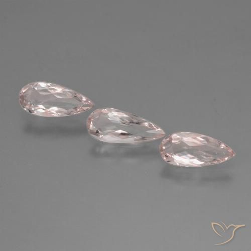 1.24ctw Natural Rosa Médio Claro Morganita, Formato de pêra, VVS-VS