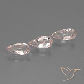 Pedras preciosas de Morganita Tom Rosa Coral natural de 1.11 ct, Formato de pêra, VVS-VS