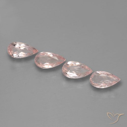 2.19ctw Natural Tom Rosa Rosa Morganita, Formato de pêra, VVS-VS