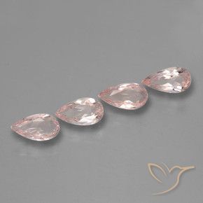 Pedras preciosas de Morganita Tom Rosa Rosa natural de 2.19 ct, Formato de pêra, VVS-VS