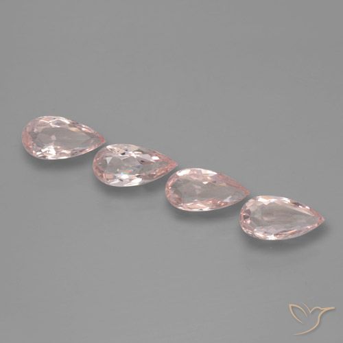 1.95ctw Natural rosa médio Morganita, Formato de pêra, VVS-VS