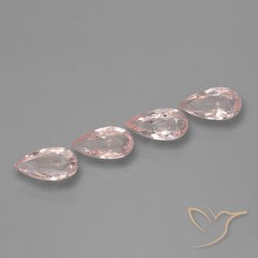 Pedras preciosas de Morganita rosa médio natural de 1.95 ct, Formato de pêra, VVS-VS