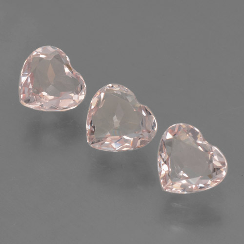 Pedras preciosas de Morganita Rosa Flamingo natural de 1.47 ct, Formato de coração, VVS-VS