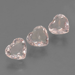 Pedras preciosas de Morganita Rosa Flamingo natural de 1.47 ct, Formato de coração, VVS-VS