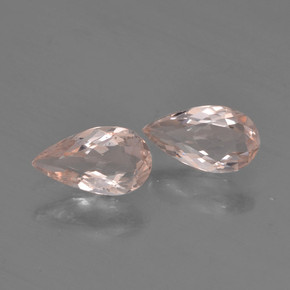 Pedras preciosas de morganita rosa natural de 0,80 ct, formato de pêra, VVS-VS