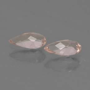 Pedras preciosas de morganita rosa natural de 0,80 ct, formato de pêra, VVS-VS