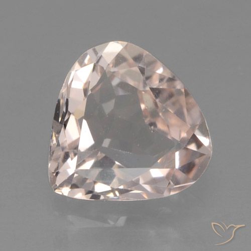 0.56ct Natural Rosa Médio Claro Morganita, Formato de pêra, VVS-VS