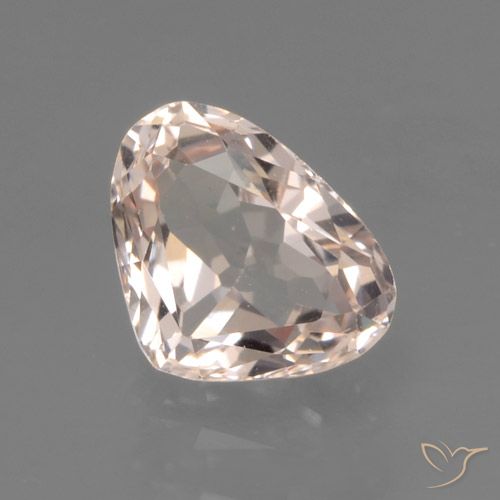 0.83ct Natural Rosa Médio Claro Morganita, Formato de pêra, VVS-VS