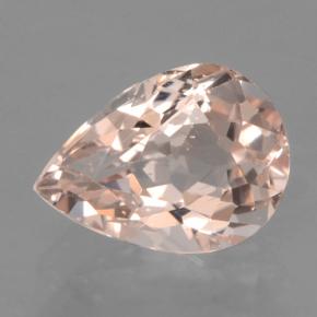Morganita rosa natural 0,84ct, formato de pêra, VVS-VS