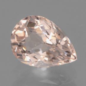 Morganita rosa natural 0,84ct, formato de pêra, VVS-VS