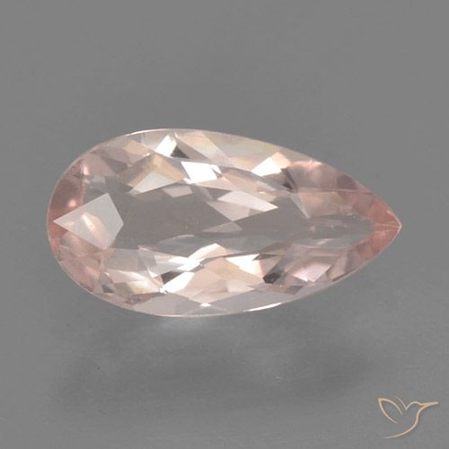 0.53ct Natural Rosa Flamingo Morganita, Formato de pêra, VVS