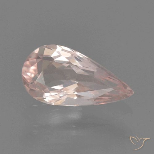 0.50ct Natural Rosa Flamingo Morganita, Formato de pêra, VVS-VS