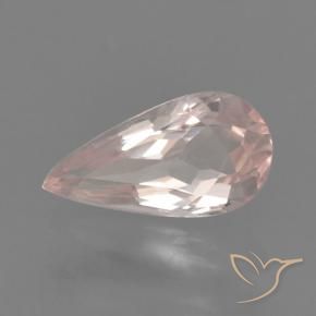 Morganita Rosa Flamingo Natural 0.50ct, Formato de pêra, VVS-VS