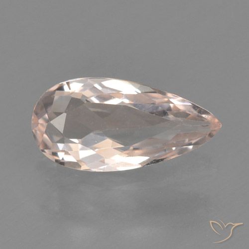 0.57ct Natural Rosa Flamingo Morganita, Formato de pêra, VVS