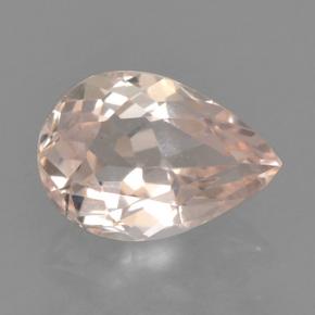 Morganita rosa natural 0,64ct, formato de pêra, VVS
