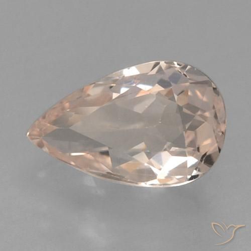 Morganita Rosa bem claro Natural 0.58ct, Formato de pêra, VVS