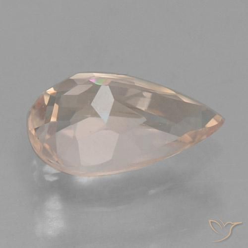 Morganita Rosa bem claro Natural 0.58ct, Formato de pêra, VVS