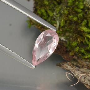 Morganita rosa natural 0,66ct, formato de pêra, VS