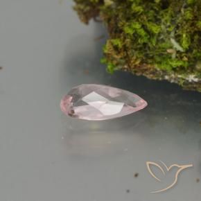 Morganita rosa natural 0,66ct, formato de pêra, VS