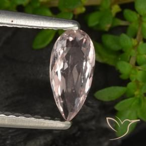 Morganita rosa médio Natural 0.47ct, Formato de pêra, VS
