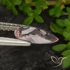 Morganita rosa médio Natural 0.47ct, Formato de pêra, VS
