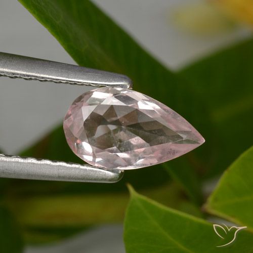 0.55ct Natural Rosa Flamingo Morganita, Formato de pêra, VVS-VS