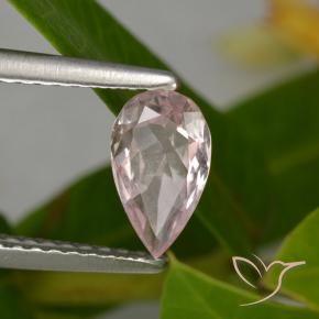 Morganita Rosa Flamingo Natural 0.55ct, Formato de pêra, VVS-VS