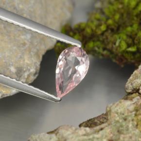 Morganita rosa natural 0,47ct, formato de pêra, VVS-VS