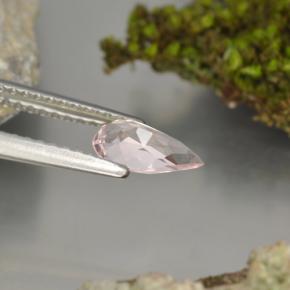 Morganita rosa natural 0,47ct, formato de pêra, VVS-VS