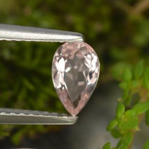 Morganita rosa natural 0,54ct, formato de pêra, VVS