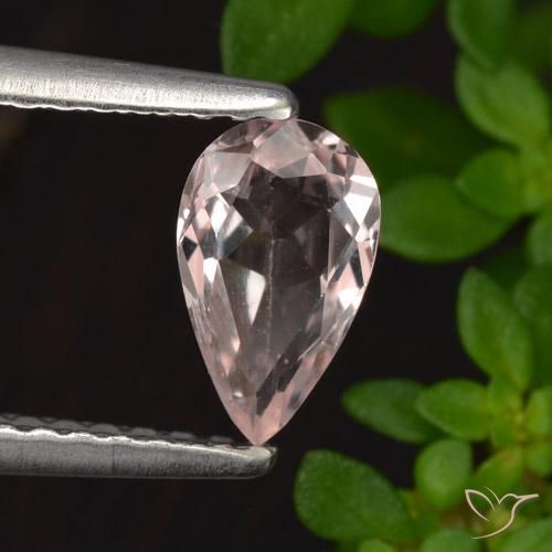 Morganita rosa médio Natural 0.48ct, Formato de pêra, VVS