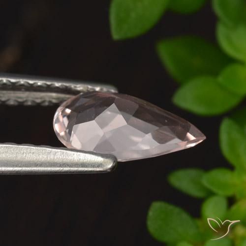 Morganita rosa médio Natural 0.48ct, Formato de pêra, VVS