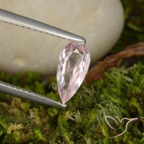 Morganita Rosa Médio Claro Natural 0.72ct, Formato de pêra, VVS