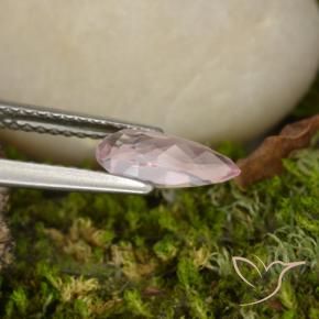 Morganita Rosa Médio Claro Natural 0.72ct, Formato de pêra, VVS