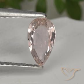 Morganita Rosa bem claro Natural 0.57ct, Formato de pêra, VS