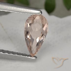 Morganita Rosa salmão Natural 0.49ct, Formato de pêra, VVS-VS