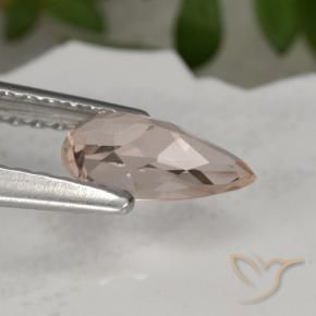 Morganita Rosa salmão Natural 0.49ct, Formato de pêra, VVS-VS