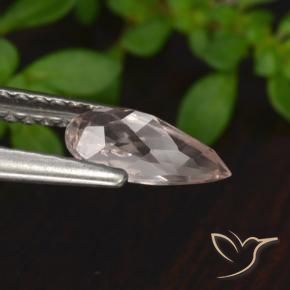 Morganita rosa médio Natural 0.56ct, Formato de pêra, VVS-VS