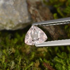 Morganita rosa natural 0,43ct, trillion, VVS-VS