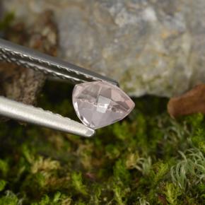 Morganita rosa natural 0,43ct, trillion, VVS-VS