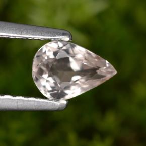 Morganita rosa natural 0,43ct, formato de pêra, VVS
