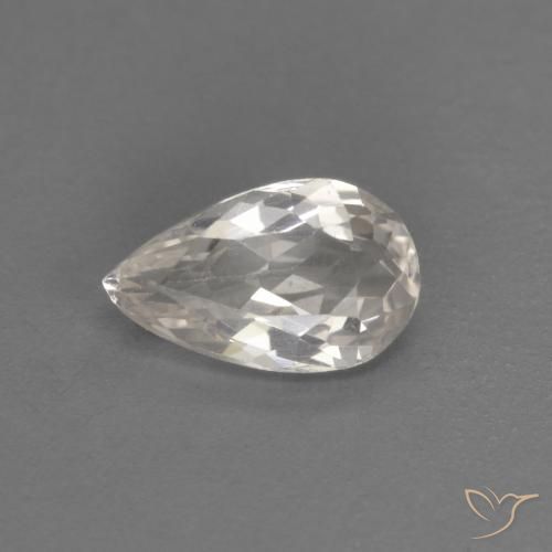 0.46ct Natural Rosa salmão Morganita, Formato de pêra, VVS