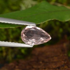 Morganita rosa natural 0,64ct, formato de pêra, VVS-VS