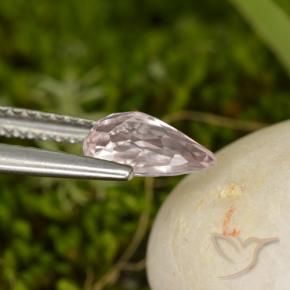 Morganita Rosa Flamingo Natural 0.71ct, Formato de pêra, VVS-VS