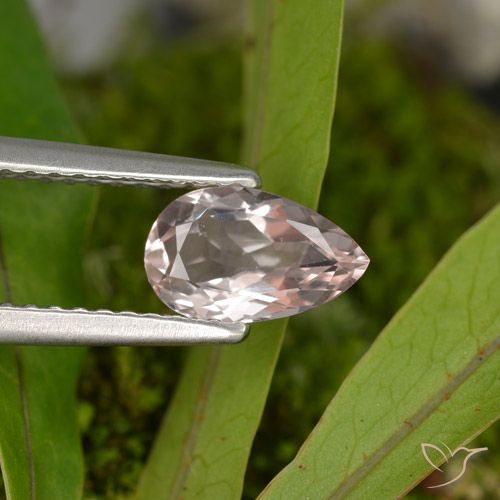 0.69ct Natural Rosa Flamingo Morganita, Formato de pêra, VVS-VS