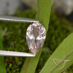 Morganita Rosa Flamingo Natural 0.69ct, Formato de pêra, VVS-VS