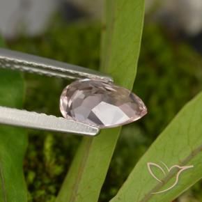 Morganita Rosa Flamingo Natural 0.69ct, Formato de pêra, VVS-VS