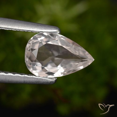 0.68ct Natural Rosa bem claro Morganita, Formato de pêra, VVS-VS